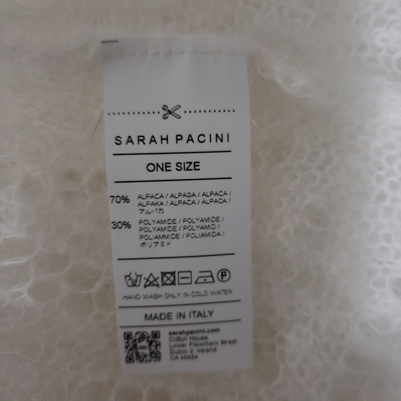NWT SARAH PACINI KNEE LENGTH ALPACA WHITE KNIT DRESS, ONE SIZE - Picture 13 of 14